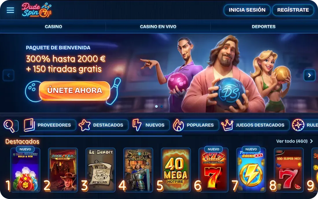 sitio web del casino dudespin